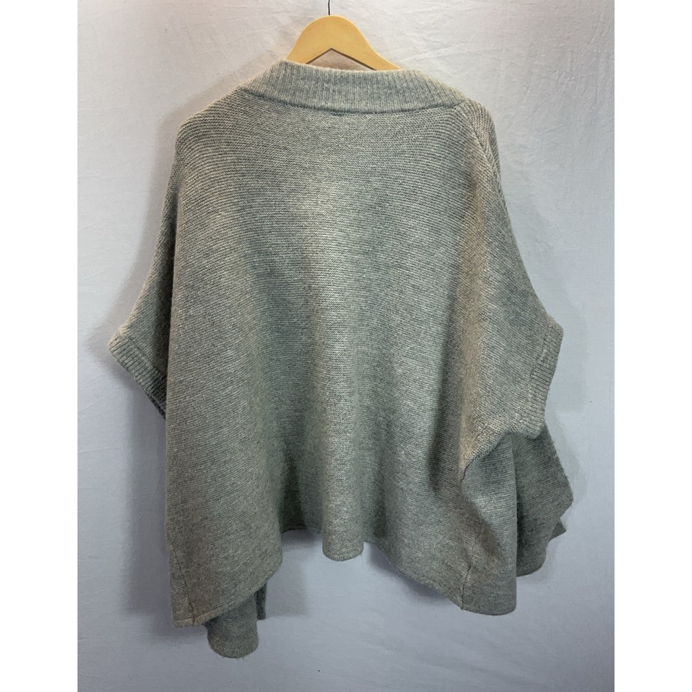 ANTHROPOLOGIE WOOL Bland KNIT OPEN FRONT SWEATER Cardigan Gray‎ ONE SIZE - Picture 2 of 7